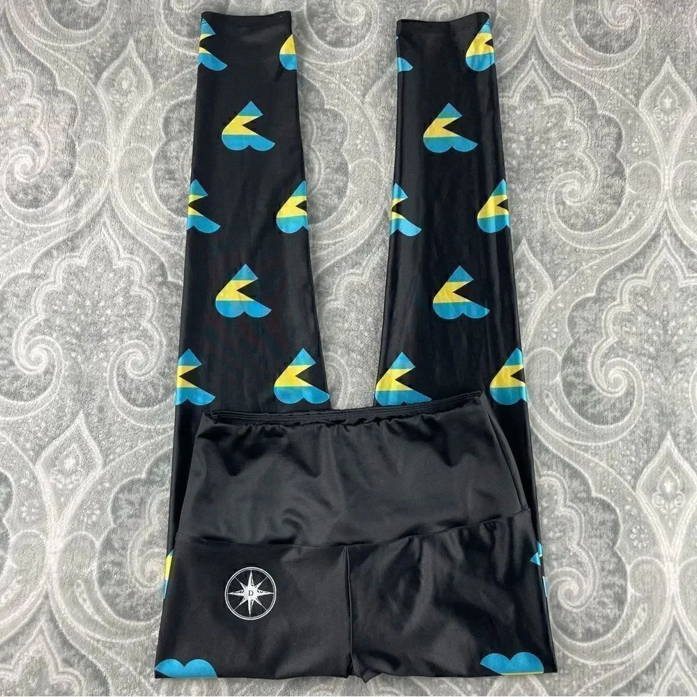 Womens Goldsheep Blue Heart Leggings